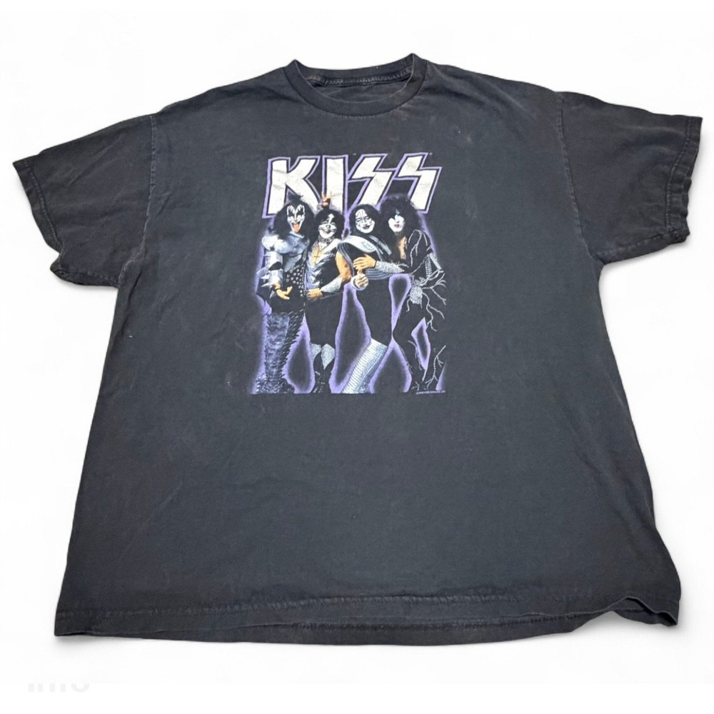 KISS Band T Shirt Mens Large Black Graphic Tee‎ 2005 Kiss Catalog Ltd Rock